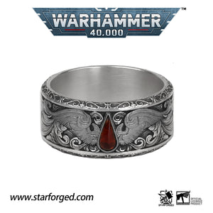 Starforged Blood Angels of Sanguinius Space Marines Men's Fashion Jewelry Sterling Silver Rings