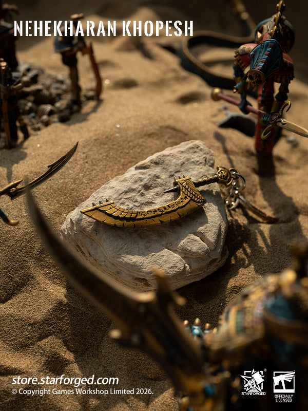 Nehekharan Khopesh Keychain – The Tomb Kings’ Blade Reborn