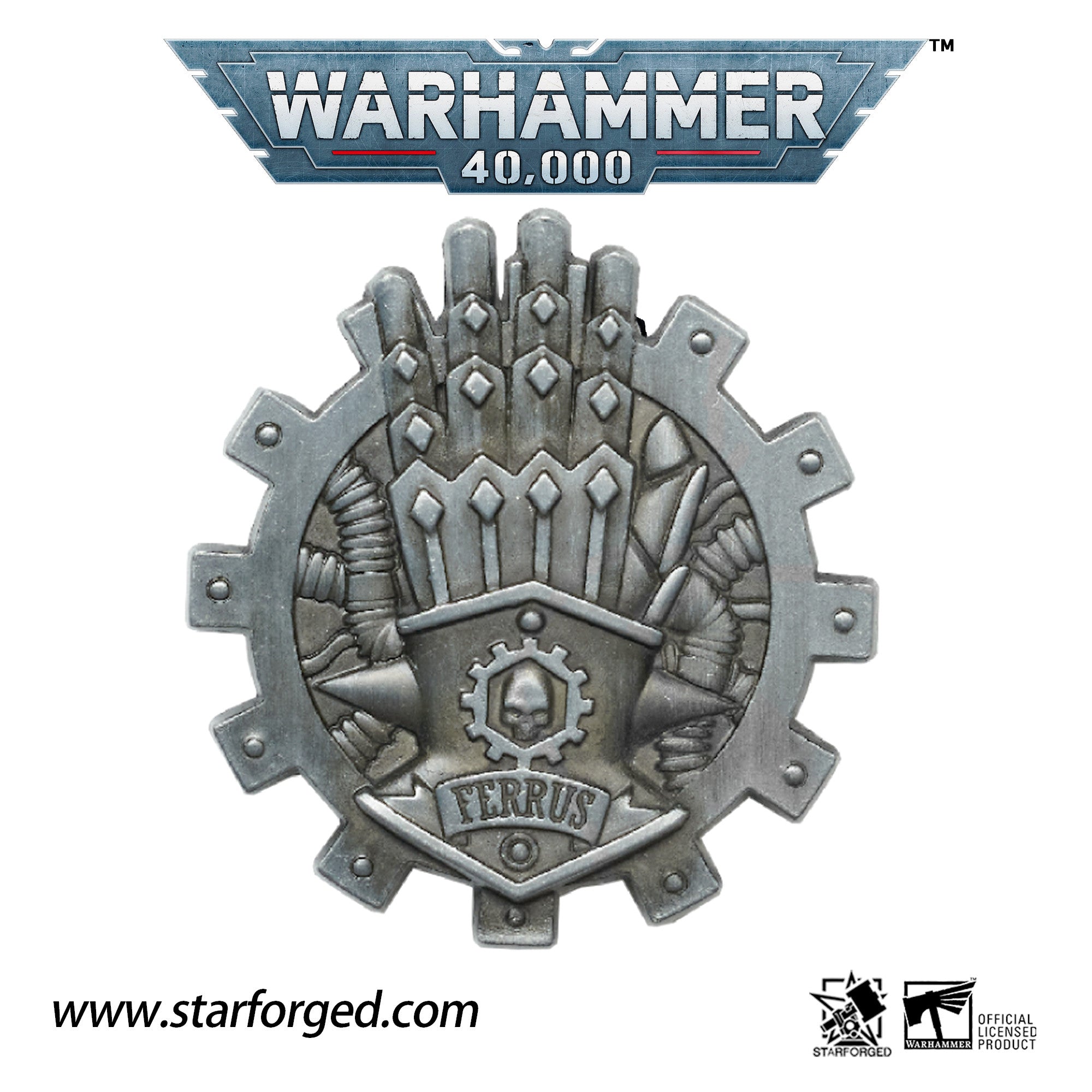 Starforged Warband Chapter Icon Iron Hands Pin Badge Warhammer 40000 Brooch