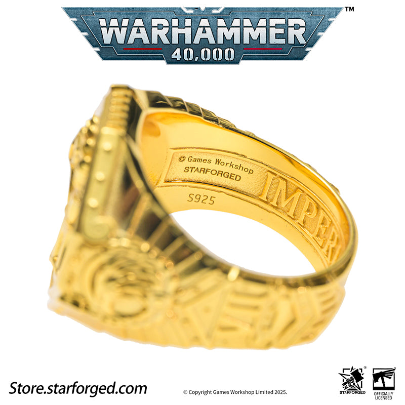 Starforged Warhammer 40K The Sigil Ring of Dorn Imperial Fists Silver Ring Accessories Jewelry The Imperial Fists were the VIIth Legion of the original Astartes, and in the ten millennia since the Horus Heresy, they remain the only Space Marine Chapter honored with permanent garrison rights on Holy Terra itself.The sons of Dorn inherited their Primarch's unyielding character - steadfast, refusing defeat, and ever willing to plunge into the bloodiest battles against the fiercest foes. Masters of fortificatio