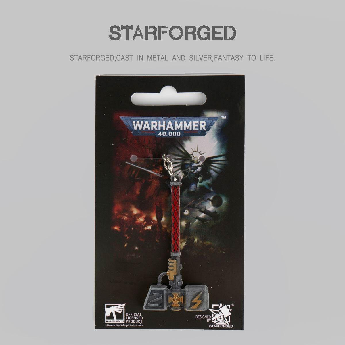 Starforged Warhammer 40000 Thunder hammer & Thunderhead KeyChain Space Marines Astartes WH40 Jewelry