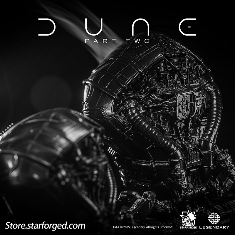 Baron Harkonnen is infamous for his ruthless cruelty and vile machinations. He amasses wealth through extortion, deceit, and betrayal, while maintaining his grip on power through torture, assassination, and slavery.

The Baron is obsessed with usurping House Corrino’s dominion, seeking to forge his own Harkonnen Empire. And on the desert planet of Arrakis, his forces plunder the planet’s precious "spice" with monstrous harvesting machines. The thunderous roar of their engines brings him limitless wealth and