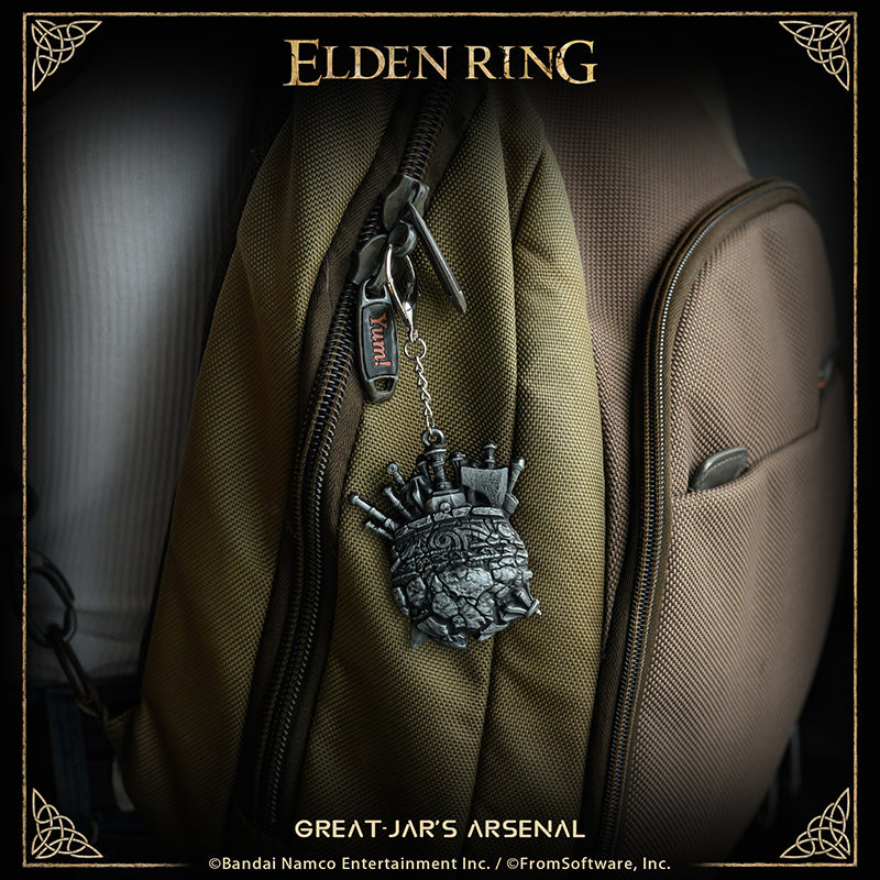 Starforged ELDEN RING Merchandise Great-Jar's Arsenal Amulet Pendant Officially Authorized A charm that resembles a great jar overflowing with weaponry.The great jar grants this talisman to their warriors. Carry as much as you can — grow big and strong.