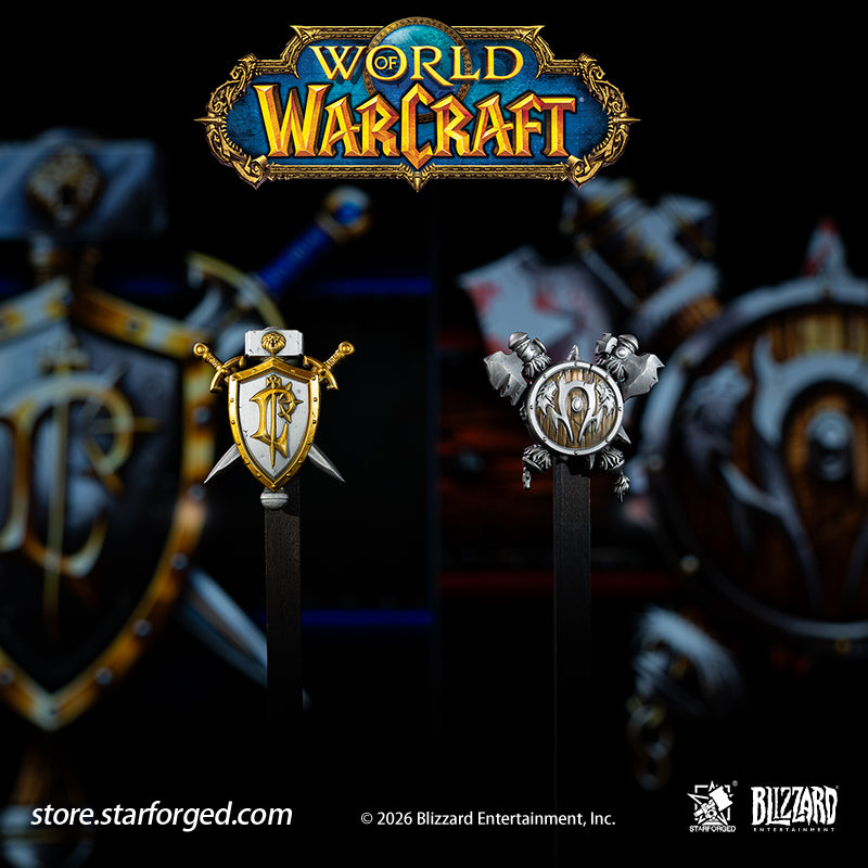STARFORGED World of Warcraft Faction Badges | Men's Fashion Accessories | Officially Authorized | WOW Gifts On the ancient and mysterious planet of Azeroth, countless races live side by side.  Humans, Orcs, Blood Elves, Night Elves, Tauren, Trolls, and many more...  Across this vast continent, they have built civilizations of their own, each writing their own legendary tales.  But you...  Do you still remember why you chose that particular race in the first place? 