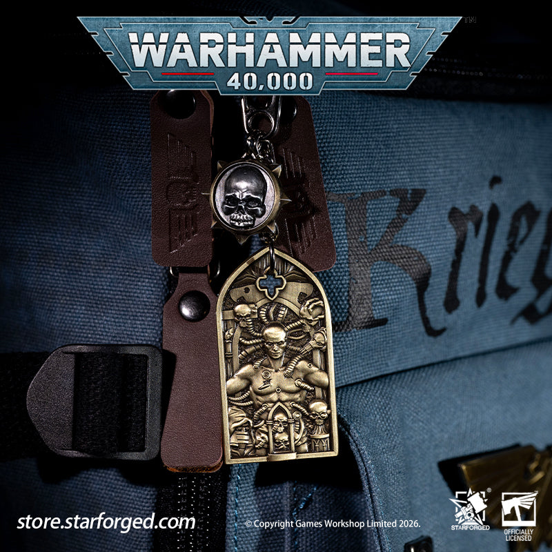 STARFORGED Warhammer 40K Space Marines Adeptus Astartes The Process of Initiation Keyring | Warhammer Gifts | Warhammer Accessories