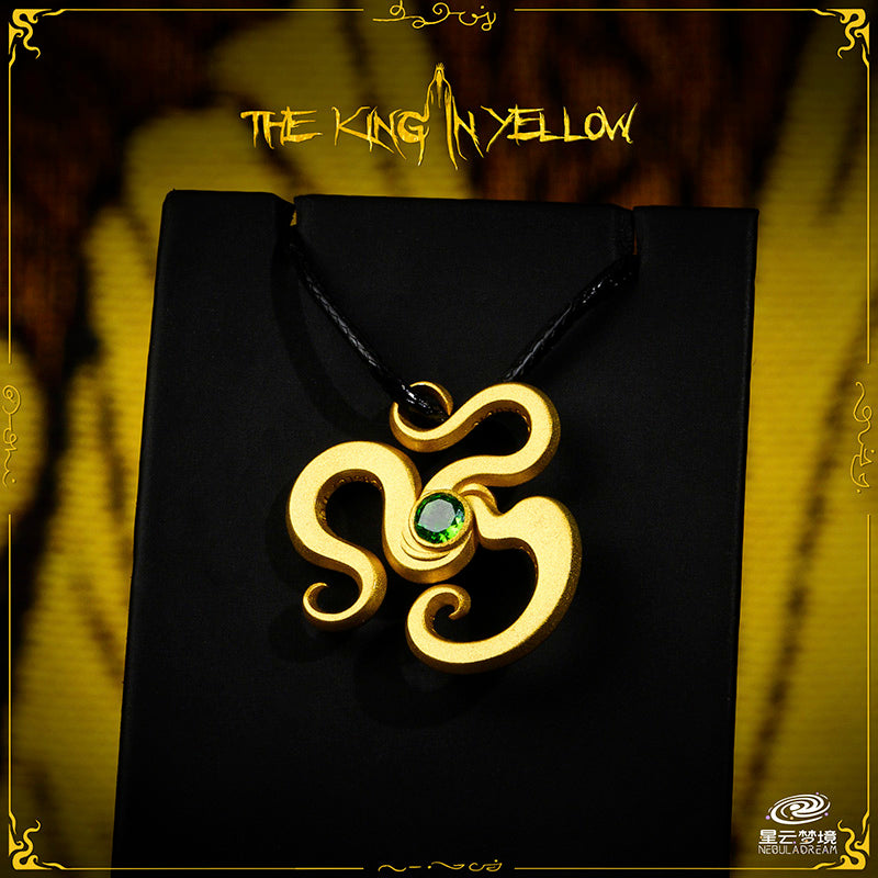 Starforged The Yellow Sign Pendant Cthulhu Mythos Merchandise The King in Yellow Gold-plated Necklace