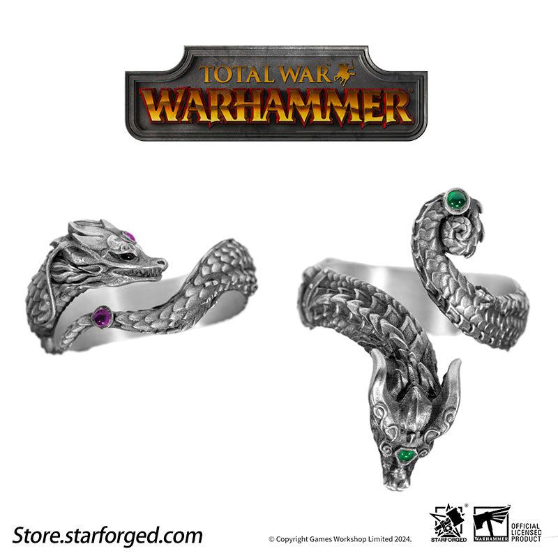 Starforged  Total War Warhammer III Dragons of Cathay  Zhao Ming & Miao Ying Dragon Ring Game Peripherals Set
