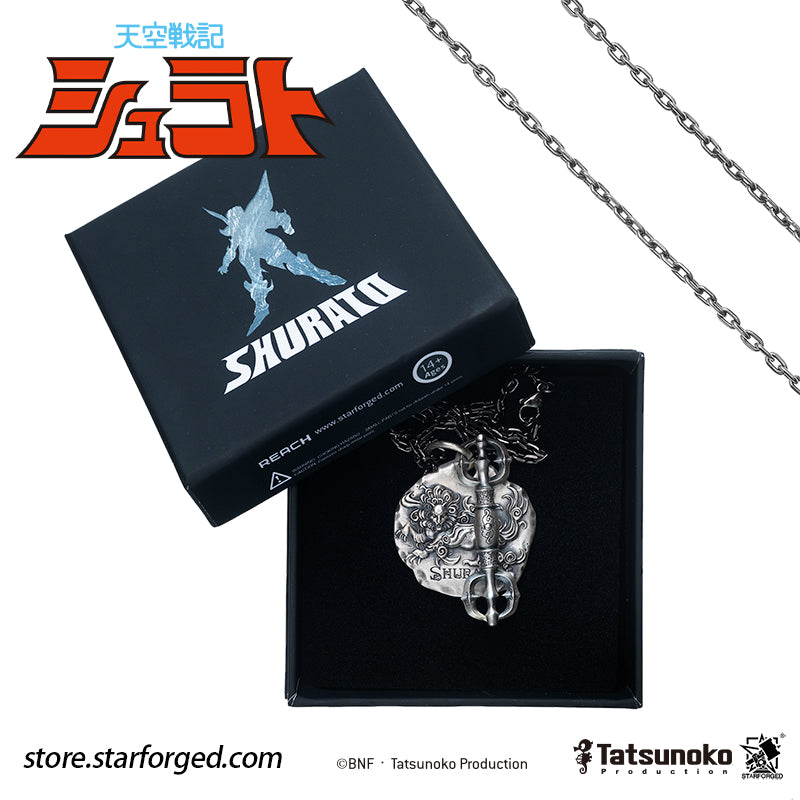 Starforged TenKuu Senki Shurato Shura King Themed Pendant Offical Licensed Anime Collectible Gift Inspired by the classic anime Legend of Heavenly Sphere Shurato, this white-copper pendant draws upon Shura-Oh Shurato Hidaka and distills the character’s youthful passion into his defining qualities: unwavering conviction, sincerity, and an ever-optimistic spirit. The result blends nostalgic sentiment with an aesthetic suited to everyday wear. 