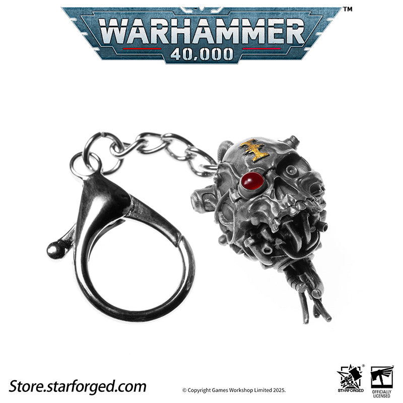Starforged Warhammer 40K Adeptus Mechanicus Servo-Skull Keychain Men's Jewelry Accessories The skull symbolizes not only sacrifice but also the purity of humanity. The flesh of traitors, heretics, and xenos often deviates greatly from that of true humans, with one of the most distinct variations lying in their skulls.It is for this reason that the skull serves as an emblem of human purity and the sacrifices made to defend it. Throughout the Imperium—from the Walls of Martyrs to skull insignias—it reminds al