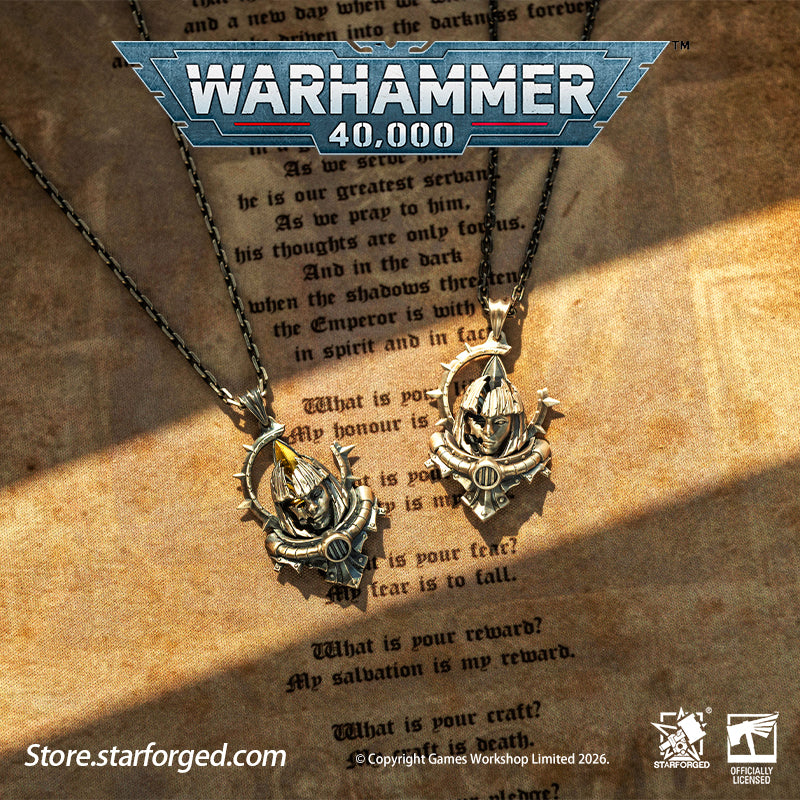 Starforged Warhammer 40K Adepta Sororitas Artificer Reliquia Sororitas Pendant Silver Necklace Warhammer Gifts Fashion Accessories