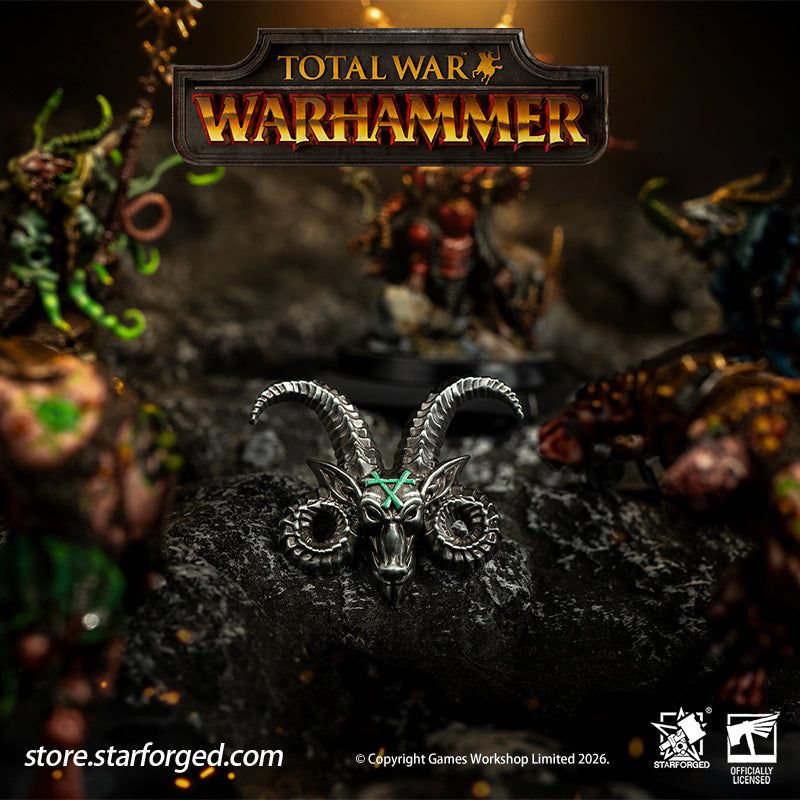 Total War III Warhammer Emblem of the Horned Rat Pin Badge Skaven Faction Race Badge Emblem