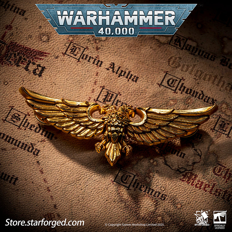 In the war-torn galaxy, the Aquila and the Imperial Skull are symbols every citizen of the Imperium knows well.

It is said that the twin heads of the Aquila represent Terra and Mars, while one eye gazes into the future and the other looks upon the past. The Imperium wages an eternal war for survival across the stars, and for humanity, the Aquila stands as the last beacon of hope in the darkness. The rule of Terra is not kind, and the Imperial regime is far from benevolent—yet only beneath the golden wings 