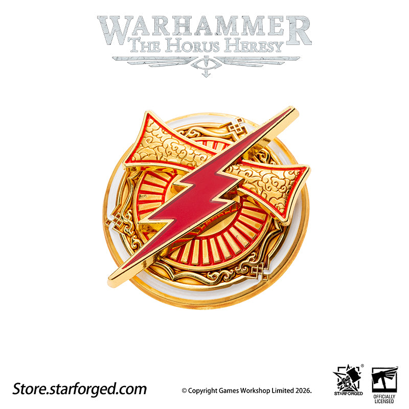 Starforged Warhammer 30K Space Marines White Scar Scroll Pin Heavy Badge Men's Fashion Jewelry Pin Badge