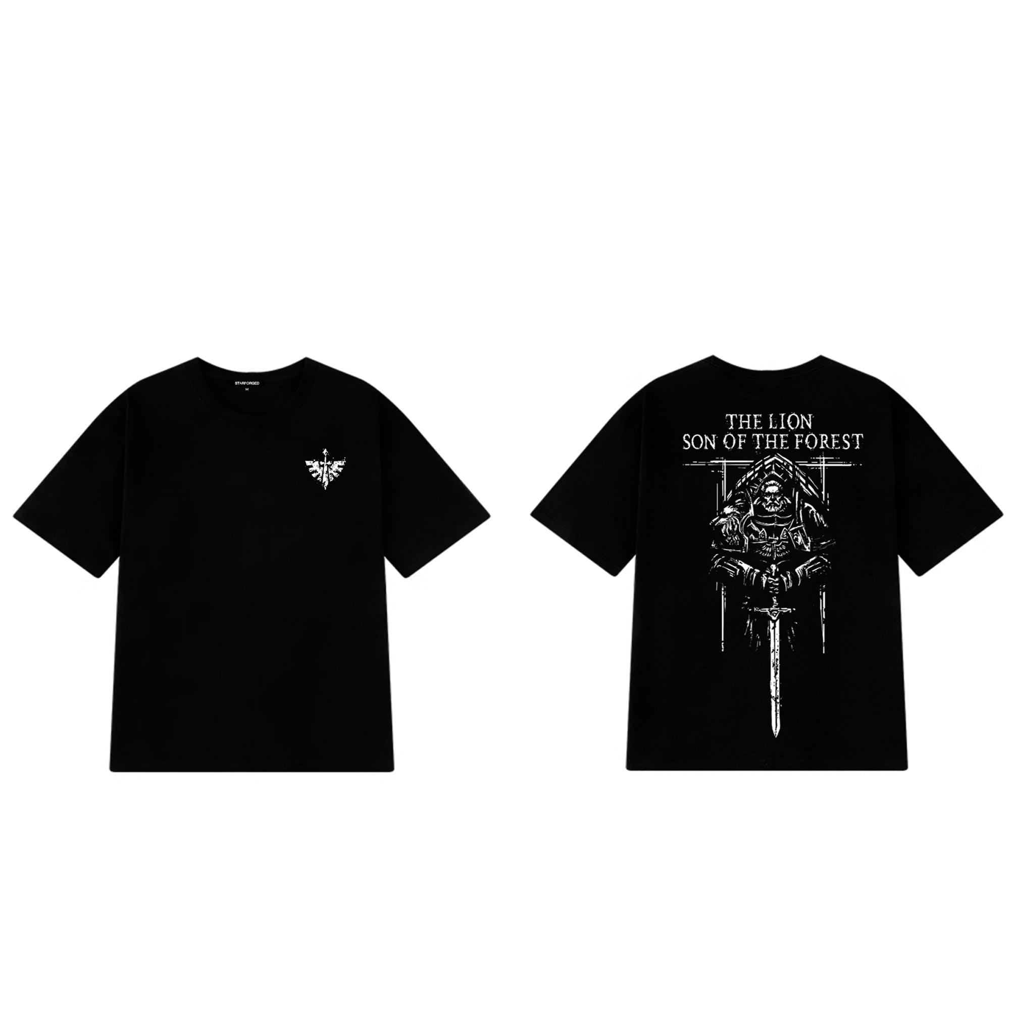 Starforged The Lion Son Of The Forest Fiction Commemorative Short Sleeves T-shirt Men's Black Clothing