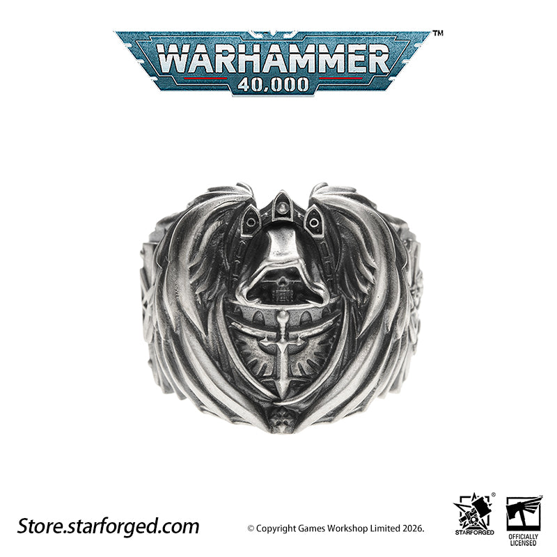 Starforged Warhammer 40K Dark Angel Ring Mark of HexagramMaton Lion King Men‘s ’Ring
