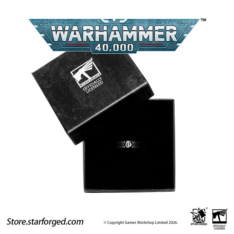 Starforged Warhammer 40K Orks & Fenrisian wolves Leagues of Votann Steel Men's Ring