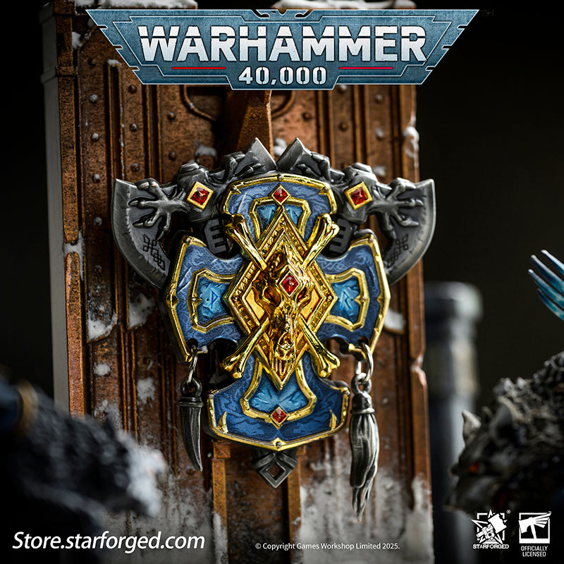 Starforged Warhammer 40K Space Wolves Honour Badge Of Great Wolves Seal Badge The Space Wolves - also known as the "Wolves of Russ", the "Rout", or the "Vlka Fenryka" in their native tongue - are the VI Legion, sired by the Primarch Leman Russ. During the Great Crusade, they served as the Emperor's executioners and scourge, striking terror into the hearts of His enemies.These "wolf-born" warriors are infamous across the Imperium for their savagery in battle and contempt for authority - including the Codex A