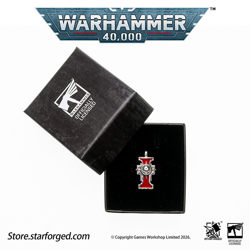 Starforged Warhammer 40K The Imperium of Man Inquisition Seal of the Holy Ordos Silver Pendant Game Merchandise Warhammer Gifts Fashion Accessories