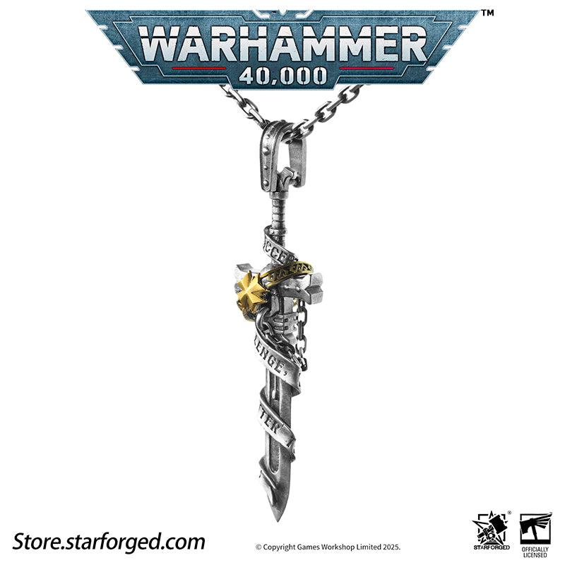 Starforged Warhammer 40K  Sword Of The High Marshal Necklace Pendant Men's Jewelry Birthday Gift