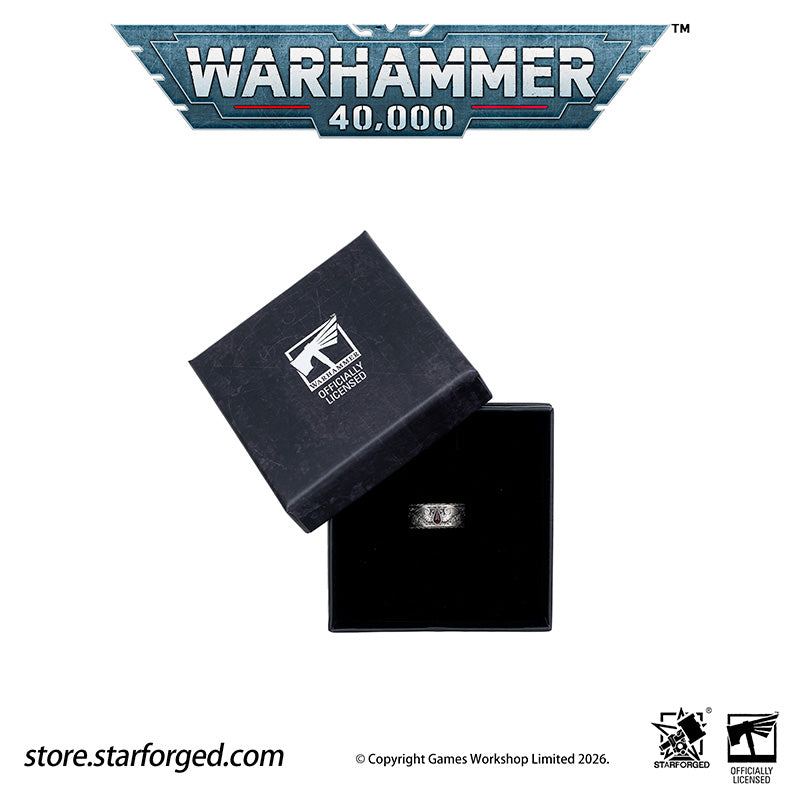Starforged Warhammer 40K Blood Angels of Sanguinius Space Marines Men's Fashion Jewelry Sterling Silver Rings