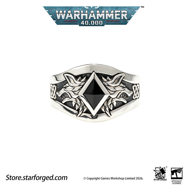 Warhammer 40K Space Wolves Ring of Leman Russ Wolf King Memorial Ring Starforged
