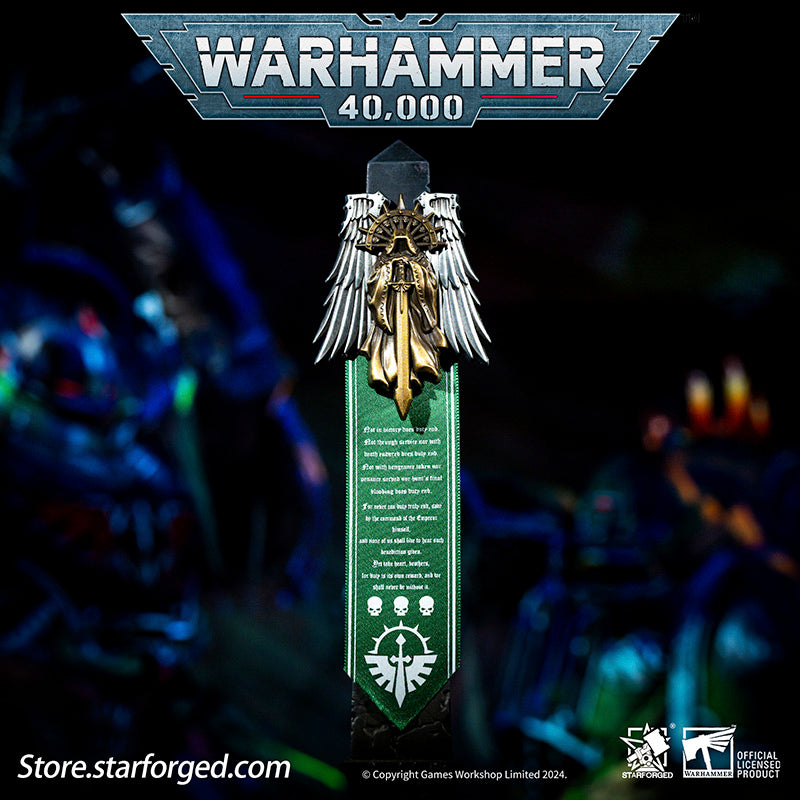 Starforged Warhammer 40K Dark Angels Seal of Duty Emble of Inner Circle Brooch The Dark Angels, ranked as the First among the twenty Space Marine Legions, were the first Astartes Legion created before the Great Crusade. Many of their strategic doctrines and tactical teachings became the foundation for the Space Marines that followed. Their Primarch, Lion El'Jonson, holds a pivotal role in the long history of the Warhammer universe. Recently, the father of the First Legion has returned to the 40K universe, a