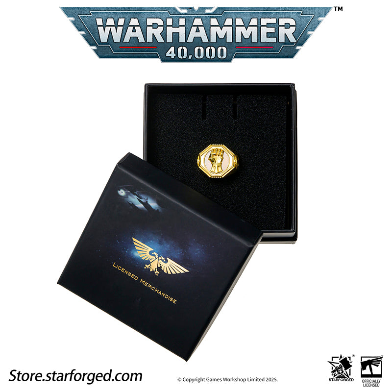 Starforged Warhammer 40K The Sigil Ring of Dorn Imperial Fists Silver Ring Accessories Jewelry The Imperial Fists were the VIIth Legion of the original Astartes, and in the ten millennia since the Horus Heresy, they remain the only Space Marine Chapter honored with permanent garrison rights on Holy Terra itself.The sons of Dorn inherited their Primarch's unyielding character - steadfast, refusing defeat, and ever willing to plunge into the bloodiest battles against the fiercest foes. Masters of fortificatio