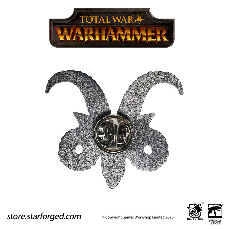 Total War III Warhammer Emblem of the Horned Rat Pin Badge Skaven Faction Race Badge Emblem