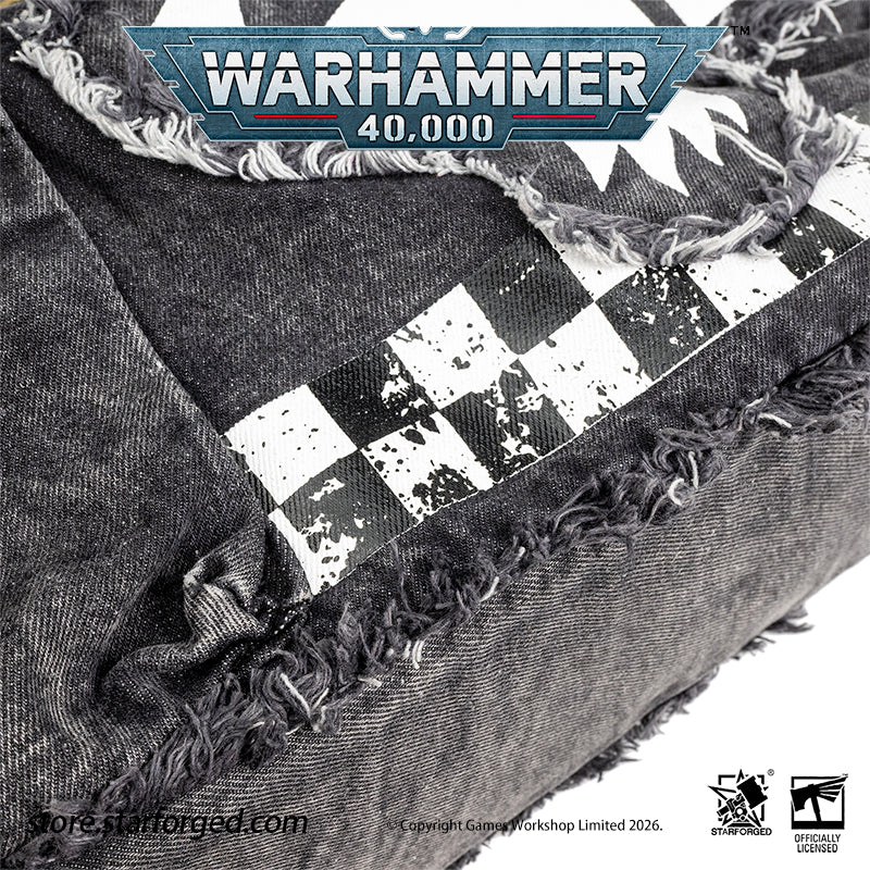 STARFORGED Warhammer 40K Orks Cunningly Brutal Messenger Bag | Orkz Series | Warhammer Gifts WE'RE ABOUT TO START A GROT REBELLION!!!  Orks, also known as Greenskins, are a sentient species in the Warhammer 40K universe. Combining plant-like photosynthetic skin with animalistic behavior, they reproduce asexually through spores. Their genetic code comes preloaded with engineering and technological knowledge, allowing them to construct bizarre war machines and unleash devastating psychic attacks.  