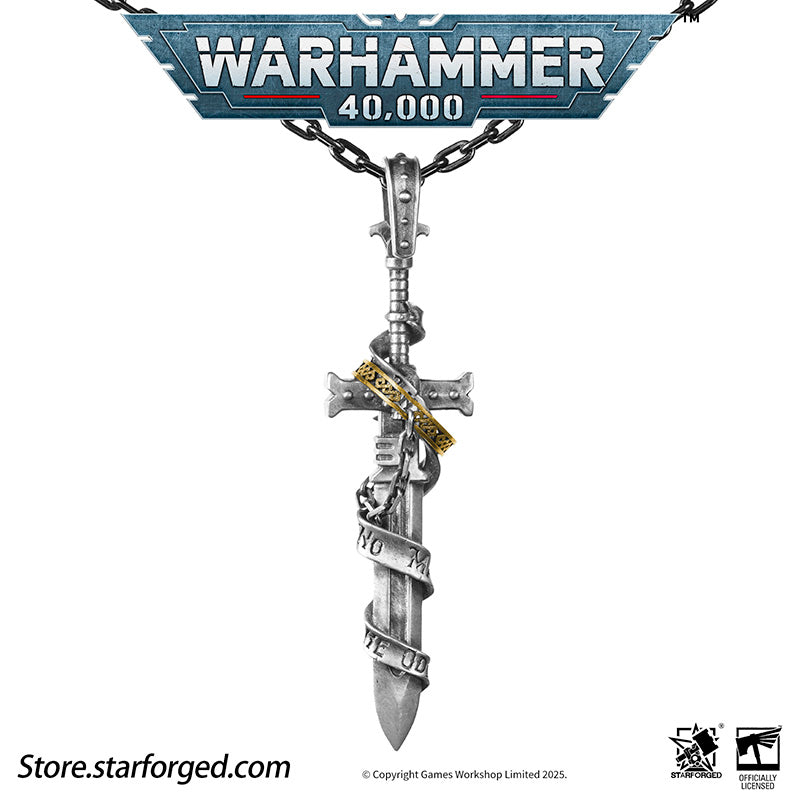 Starforged Warhammer 40K  Sword Of The High Marshal Necklace Pendant Men's Jewelry Birthday Gift