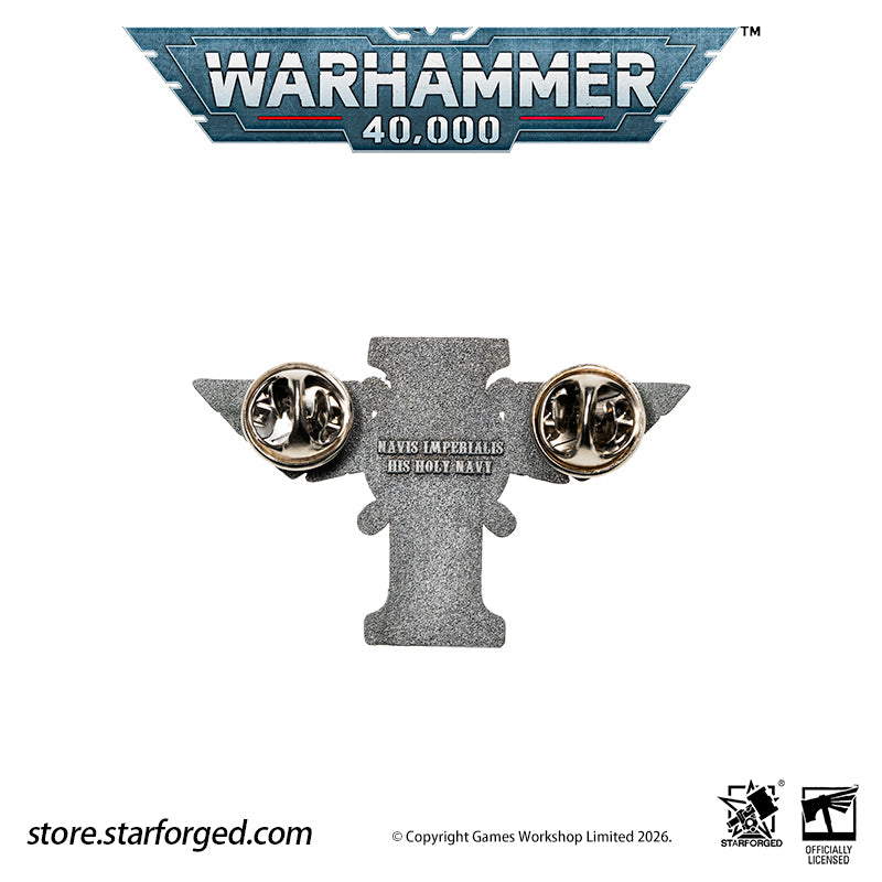 Warhammer 40K Peripheral Products Navis Imperialis Brooch Silver Pin Badge Starforged