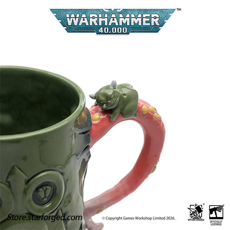 Starforged Warhammer 40K Chaos Gods Dark Gods The Plague Lord Nurgle Pustulent Beverage Mug All the Chaos gods are embodiments of the hopes, fears and other strong emotions and concepts generated by the mortal races. In Nurgle's case, the source of power is insecurity, denial, self-delusion and the living's fear of inevitable death and disease, as well as their unconscious response to that fear, which is the "power of life", the motivating power of mankind and other races. 