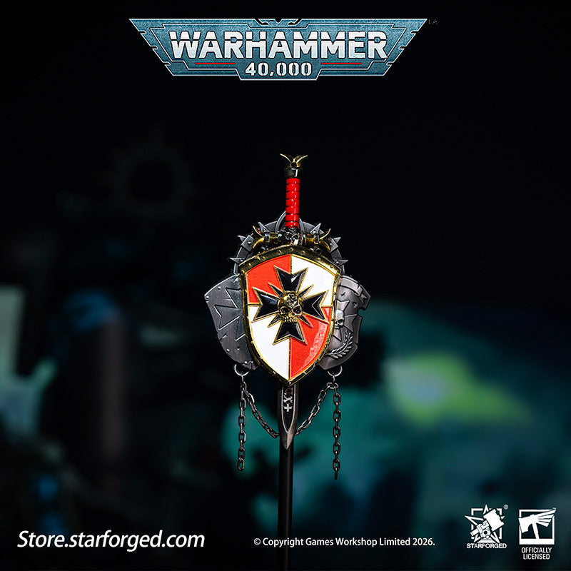 Starforged Black Templars Sword Brethren Crusade Shield Warhammer 40K Brooch Pin Badge