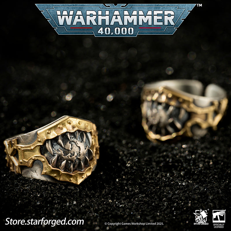 Starforged Warhammer 40K Chaos Space Marines World Eaters Berzerkers'Sigil Ring Silver Ring Men's Jewelry Accessories A millennium ago, when the Legiones Astartes were engulfed in bloody warfare, the sons of the Primarch Angron were already infamous for their brutality, a fate sealed after the implantation of the Butcher's Nails. The noble warriors descended into relentless killers! Today, whenever the chosen of Khorne carve a gory path from the Eye of Terror, the entire galaxy trembles.They are the World E