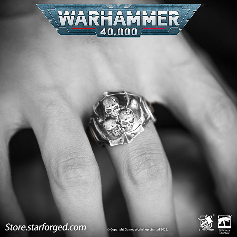 Starforged Warhammer 40K Ring of the Plague Dominus Death Guard Sliver Rings Accessories Jewelry The Death Guard were the XIV Astartes Legion, gene-sons of Mortarion. Once loyal sentinels of the Imperium, they turned against the Emperor during the galaxy-shattering Horus Heresy.For ten millennia since, they have stalked the stars as Nurgle's Chosen - living vessels of countless pestilences, silently spreading death and corruption across worlds. 