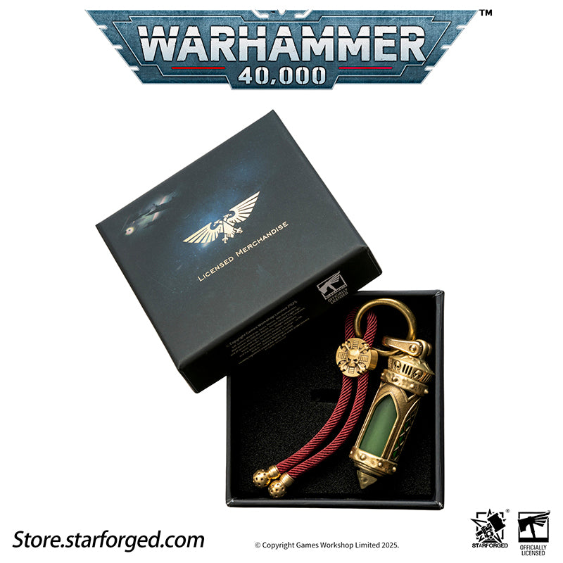 Starforged Warhammer 40K Space Marine Adeptus Astartes Martyrs Reliquary Pendant Men's Jewelry Accessories A reliquary is a significant vessel used in religious art collections for preserving sacred relics, typically crafted from precious metals and enamels. By physically enclosing holy objects, the reliquary enhances their sanctity, embodying a design philosophy shared with covered altarpieces in the tradition of "veiled art."This form of encasement not only protects the relic but also serves to impart rel