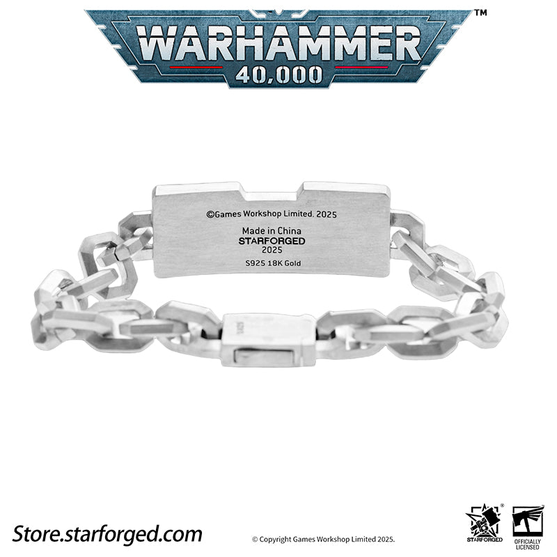 Starforged Warhammer 40K Steel Oath of Imperial Guardsmen Bracelet Men's Jewelry Accessories