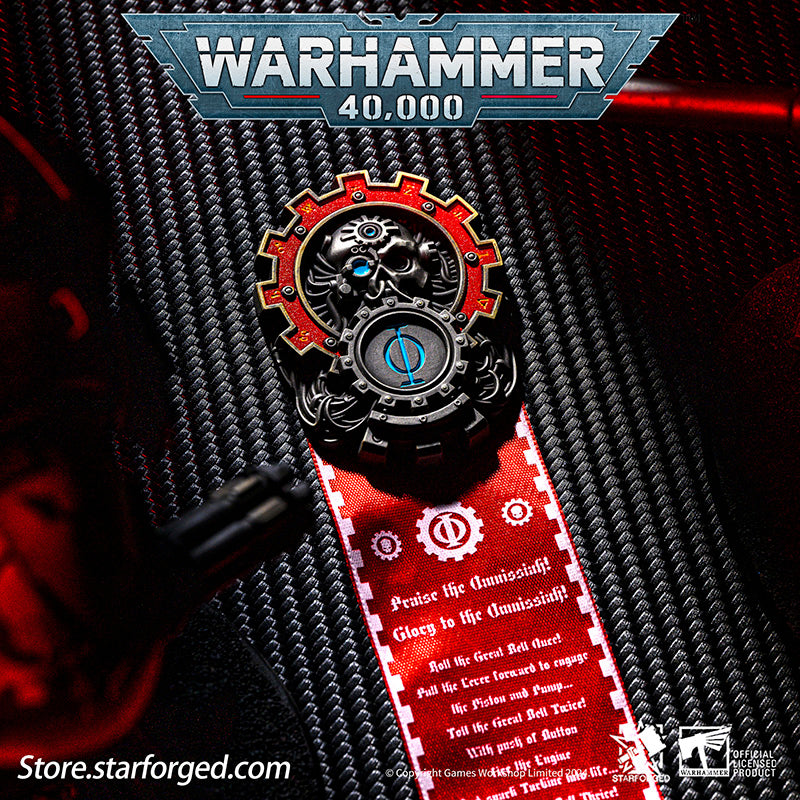 Starforged Seal of Omnissiah Machine God Deus Mechanicus Men's Brooch Pin Badge  Backpack Clothing Accessories Warhammer 40K