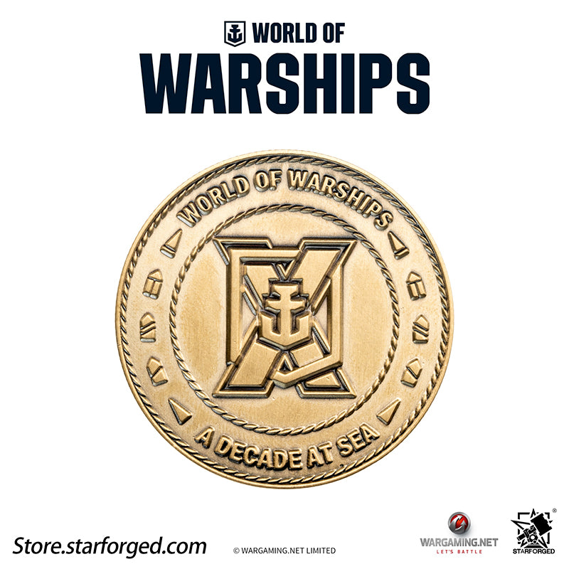 Starforged World of Warships WOWS 10th Anniversary Collectible Coin Game Peripherals Wargaming License