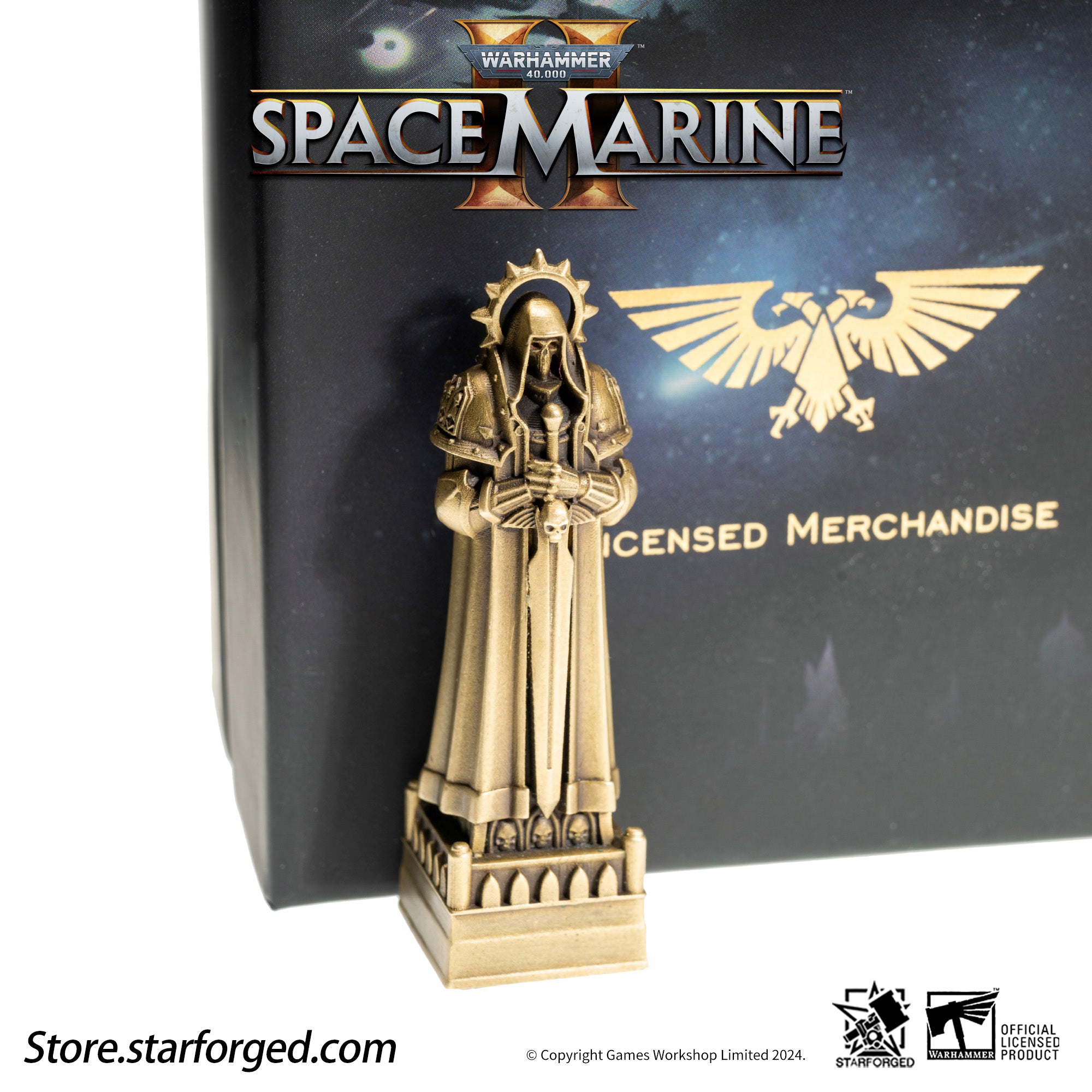 Starforged Imperial Inquisitor Statue Keycap Warhammer 40K Space Marine 2