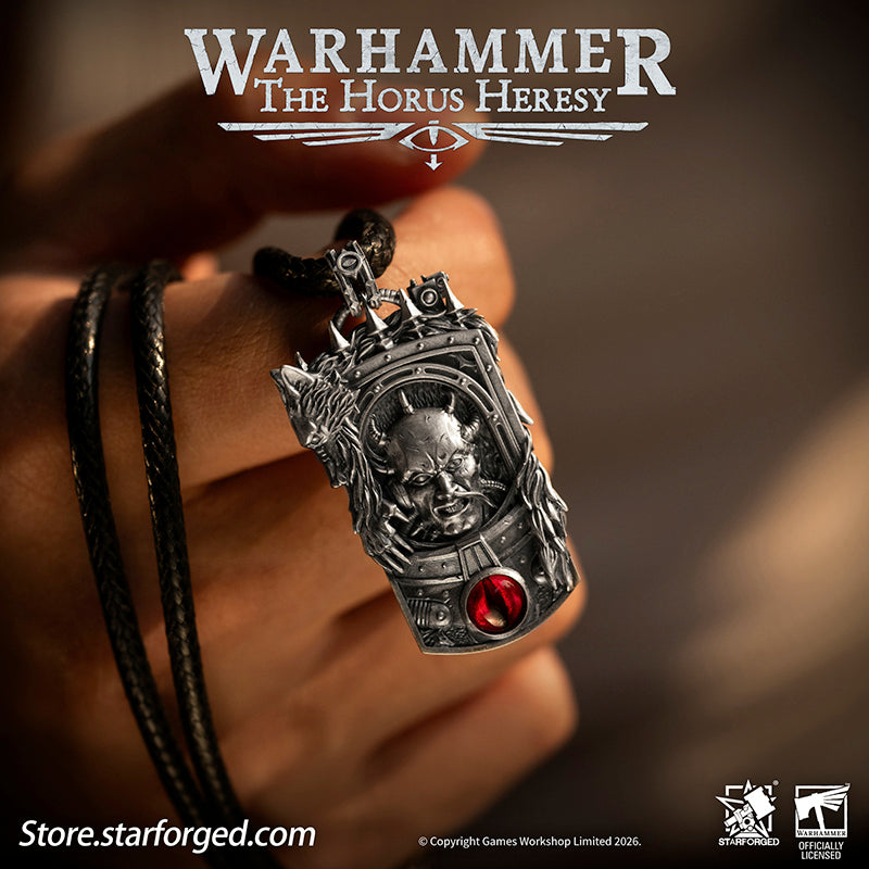 Starforged Warhammer 30K The Horus Heresy Horus Character Pendant Silver Necklace Men's Fashion Jewelry