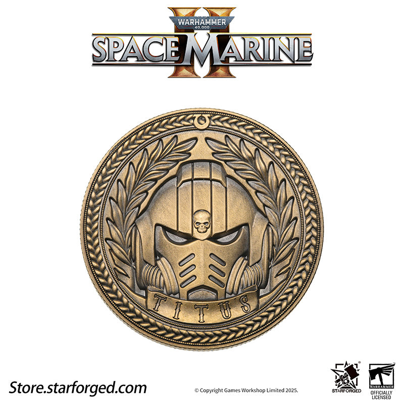 Starforged Warhammer 40K Space Marine II Gift Set Ultramarine Keychain & Water Bottle Brooch Set