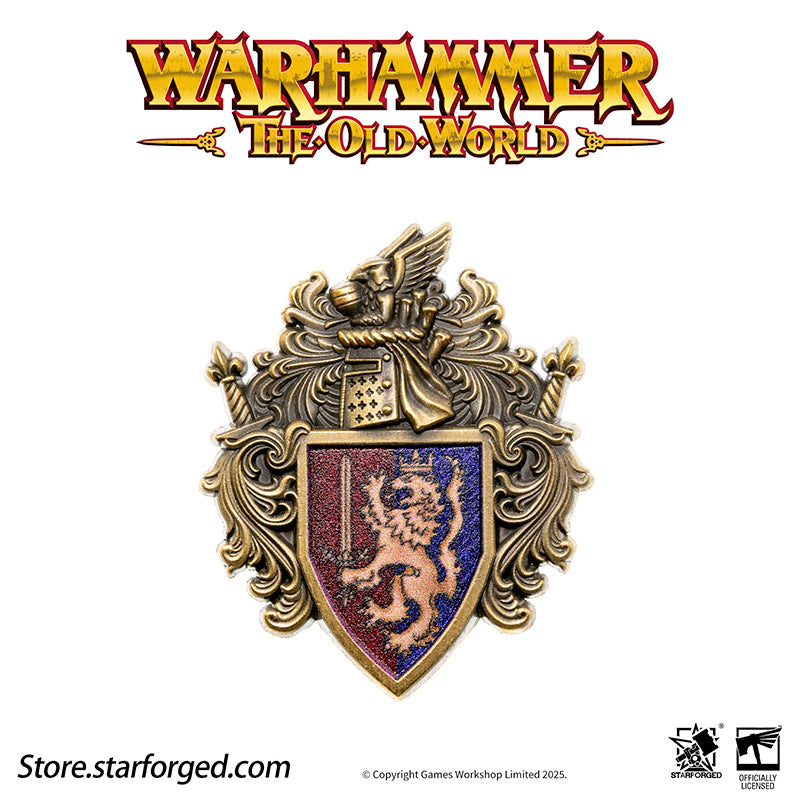 Starforged Warhammer Old World Ducal Shield of Bretonnia Faction Banner Badge