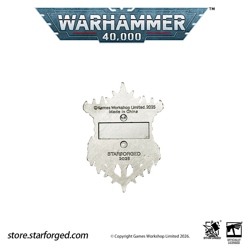 Starforged Warhammer 40K Space Marines Deathwatch Scroll Seal Pin Heavy Badge Warhammer Gifts The Deathwatch are an elite formation of exemplary warriors selected from the finest Space Marine Chapters. Each is a paragon of combat and an expert in defeating xenos plots to destroy the Imperium  Show your commitment to defeating the alien foes of the God Emperor with this DeathWatch Scroll Seal