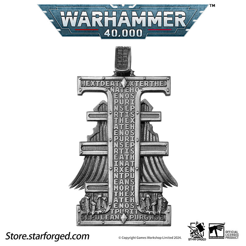 Starforged Warhammer 40K Stigmata of ShadowBreaker Men's Sterling Silver Pendant Necklace