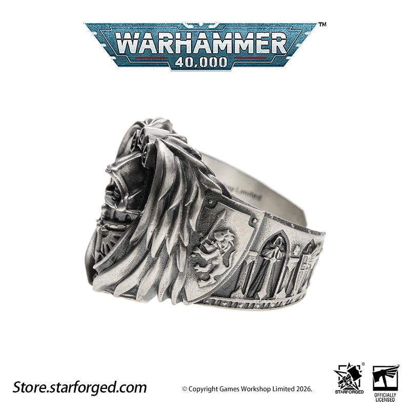 Starforged Warhammer 40K Dark Angel Ring Mark of HexagramMaton Lion King Men‘s ’Ring
