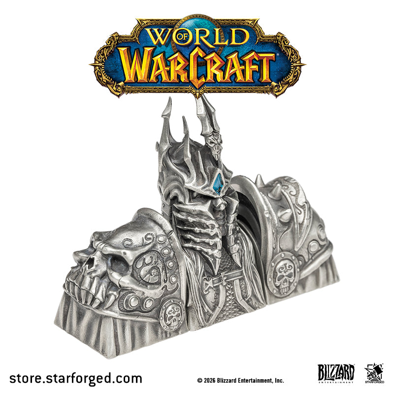 Starforged World of Warcraft Lich King Metal Keycap Men's Fashion Accessories Officially Authorized Deconstruct the Crown. Place its power at your fingertips.  Atop Icecrown, a new sovereign is crowned.  “Power is not eternal, my child.”  To don the Helm of Domination may demand a terrible price.  But to wield its power at your fingertips,  all it takes is a single strike.  “Now, we are one.”