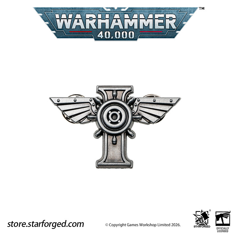 Warhammer 40K Peripheral Products Navis Imperialis Brooch Silver Pin Badge Starforged