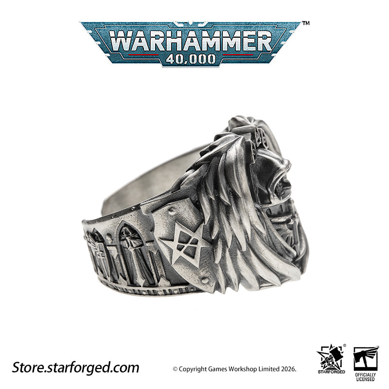 Starforged Warhammer 40K Dark Angel Ring Mark of HexagramMaton Lion King Men‘s ’Ring