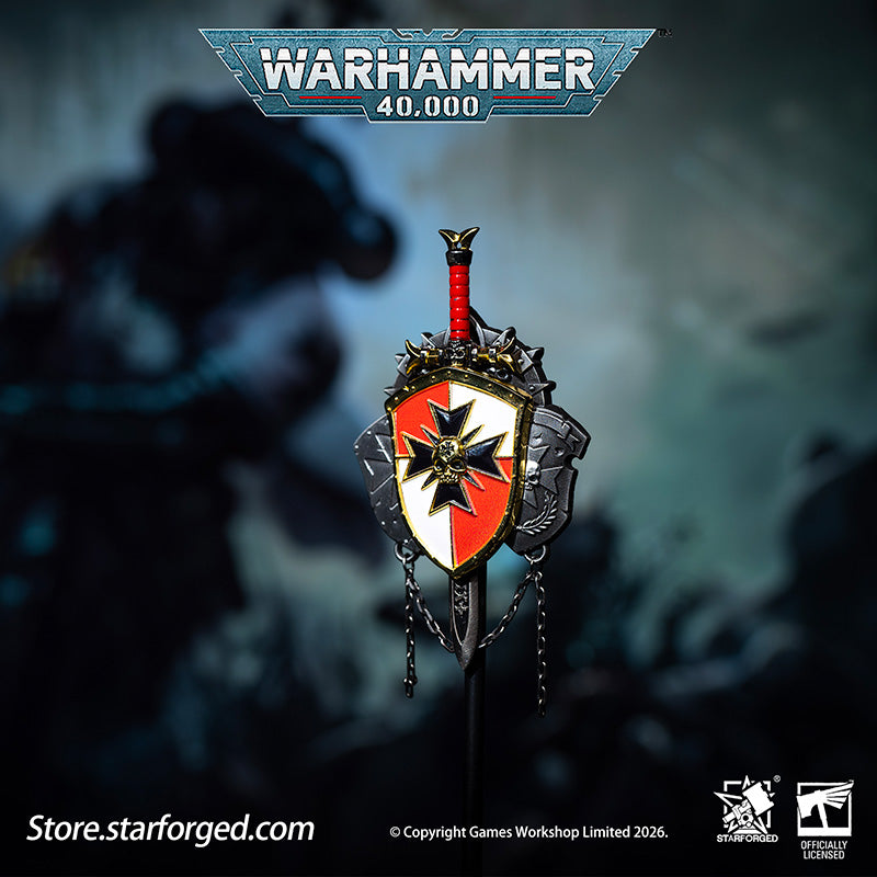 Starforged Black Templars Sword Brethren Crusade Shield Warhammer 40K Brooch Pin Badge